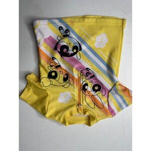 Powerpuff Girls Yellow Rash Guard Swim Top Baby 12M Cartoon Network Short Sleeve